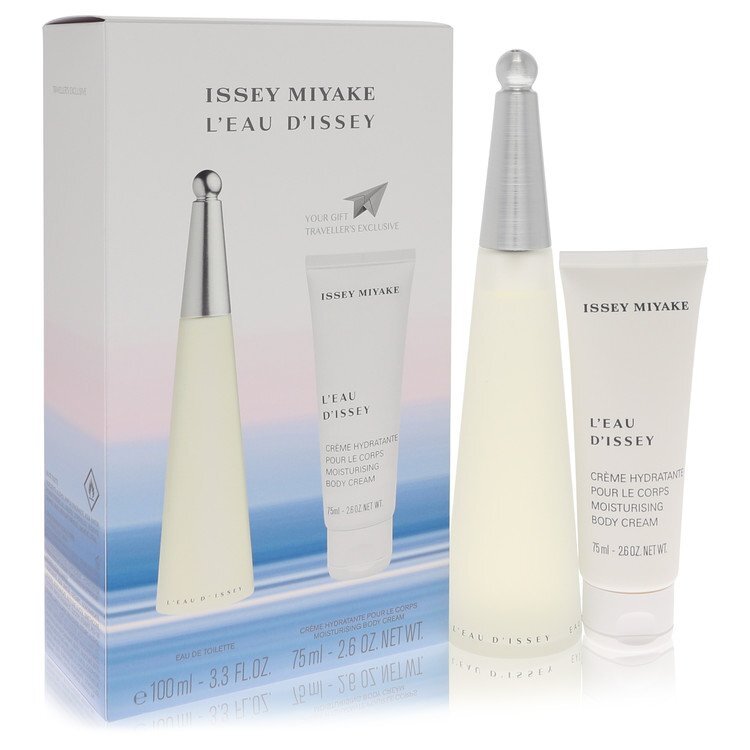 L'EAU D'ISSEY (issey Miyake) by Issey Miyake Gift Set -- 3.3 oz Eau DeToilette Spray + 2.6 oz Body Cream (Women) - Caressed Parfum