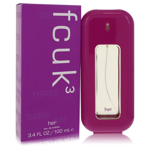 Fcuk 3 by French Connection Eau De Toilette Spray 3.4 oz (Women) - Caressed Parfum