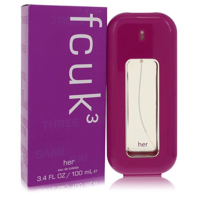 Fcuk 3 by French Connection Eau De Toilette Spray 3.4 oz (Women) - Caressed Parfum