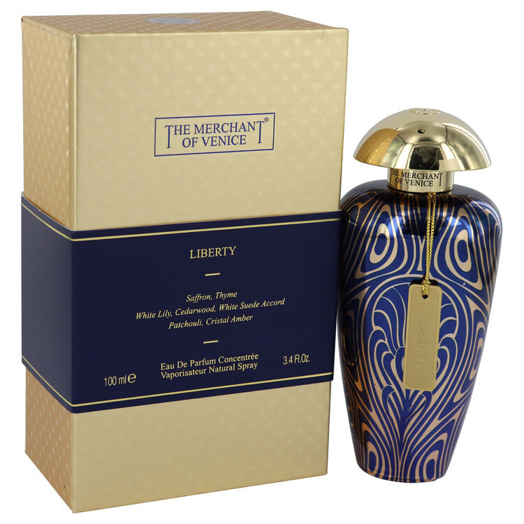 Liberty by The Merchant of Venice Eau De Parfum Concentree Spray (Unisex) 3.4 oz (Women) - Caressed Parfum