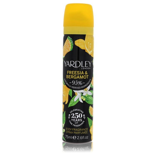Yardley Freesia & Bergamot by Yardley London Body Fragrance Spray 2.6 oz (Women) - Caressed Parfum