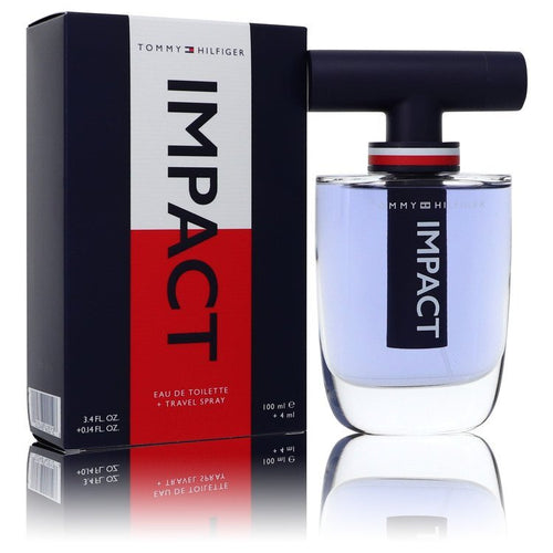 Tommy Hilfiger Impact by Tommy Hilfiger Gift Set -- 3.4 oz Eau De Toilette Spray + .14 oz Travel EDT Spray (Men) - Caressed Parfum