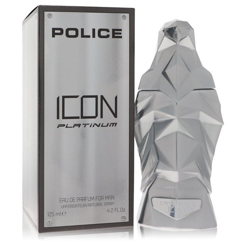 Police Icon Platinum by Police Colognes Eau De Parfum Spray 4.2 oz (Men) - Caressed Parfum