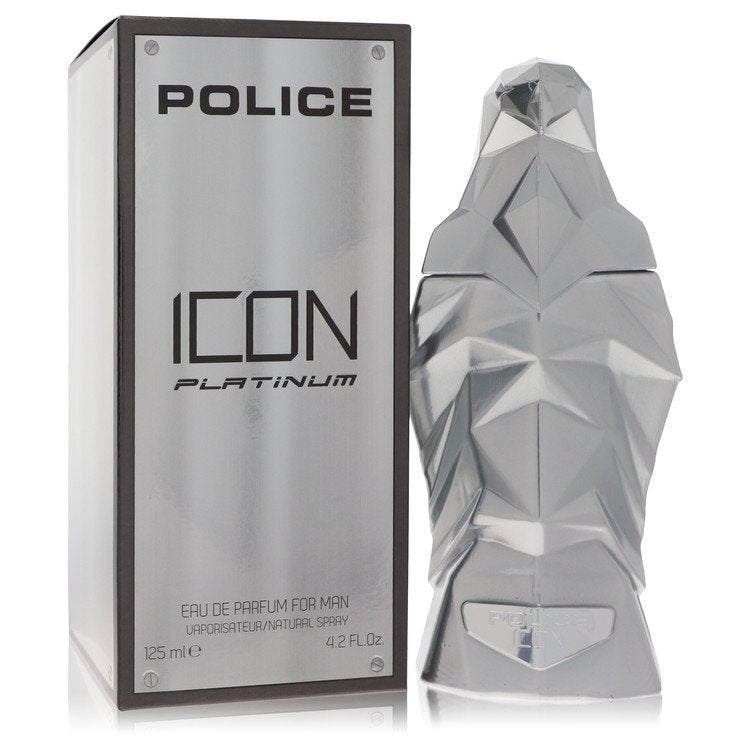 Police Icon Platinum by Police Colognes Eau De Parfum Spray 4.2 oz (Men) - Caressed Parfum