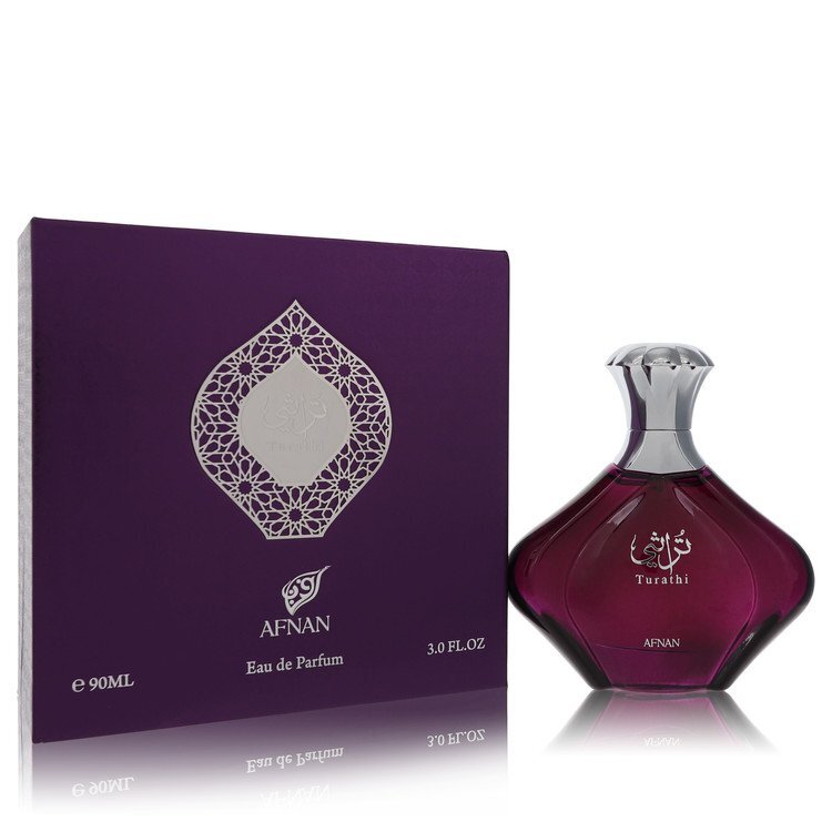 Afnan Turathi Purple by Afnan Eau De Parfum Spray 3 oz (Women) - Caressed Parfum