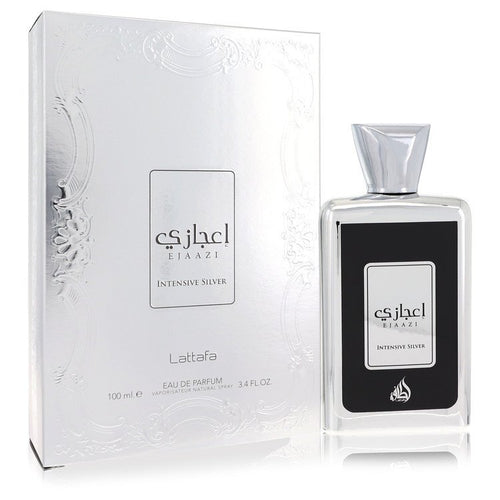 Lattafa Ejaazi Intensive Silver by Lattafa Eau De Parfum Spray (Unisex) 3.4 oz (Women) - Caressed Parfum