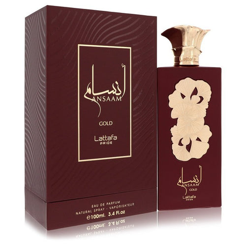 Lattafa Pride Ansaam Gold by Lattafa Eau De Parfum Spray (Unisex) 3.4 oz (Women) - Caressed Parfum