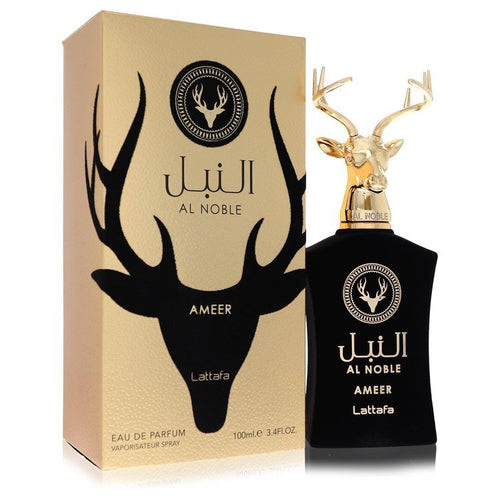 Lattafa Al Noble Ameer by Lattafa Eau De Parfum Spray (Unisex) 3.4 oz (Men) - Caressed Parfum