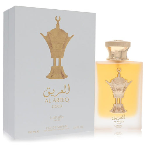 Lattafa Al Areeq Gold by Lattafa Eau De Parfum Spray (Unisex) 3.4 oz (Men) - Caressed Parfum