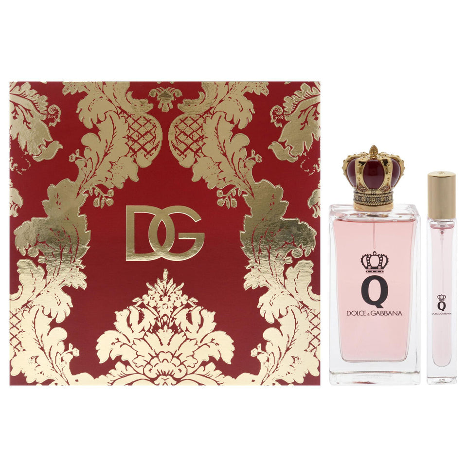 Dolce & gabbana "q" 2 pcs set for women: 3.3 eau de parfum spray + 0.33 eau de parfum spray - Caressed Parfum