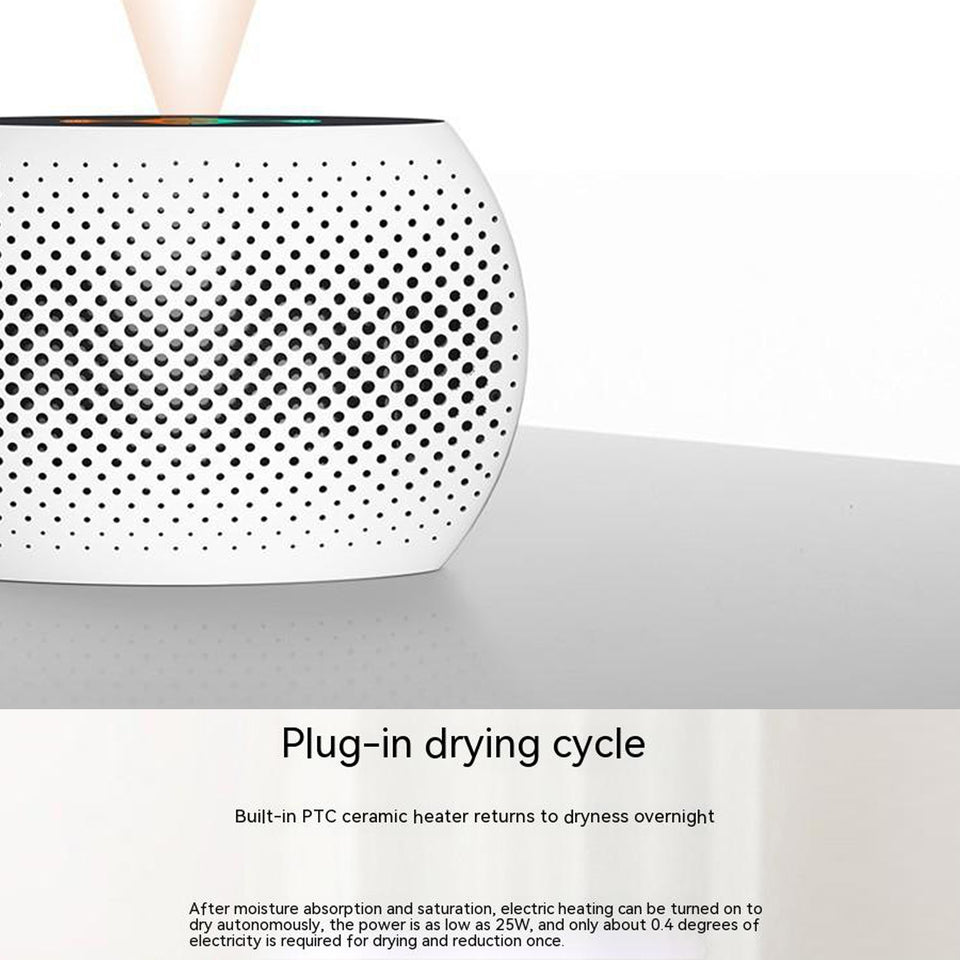 Household Mini Dehumidifier Built-in Ptc Ceramic Heater No Heat Charging Smart Silent Home Air Dryer Sky Blue EU Plug - Caressed Parfum