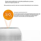 Household Mini Dehumidifier Built-in Ptc Ceramic Heater No Heat Charging Smart Silent Home Air Dryer Sky Blue EU Plug - Caressed Parfum