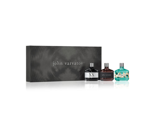 JOHN VARVATOS 3 * 15 ML EAU DE TOILETTE MINI SET FOR MEN: CLASSIC + XX + XX ARTISAN TEAL - Caressed Parfum