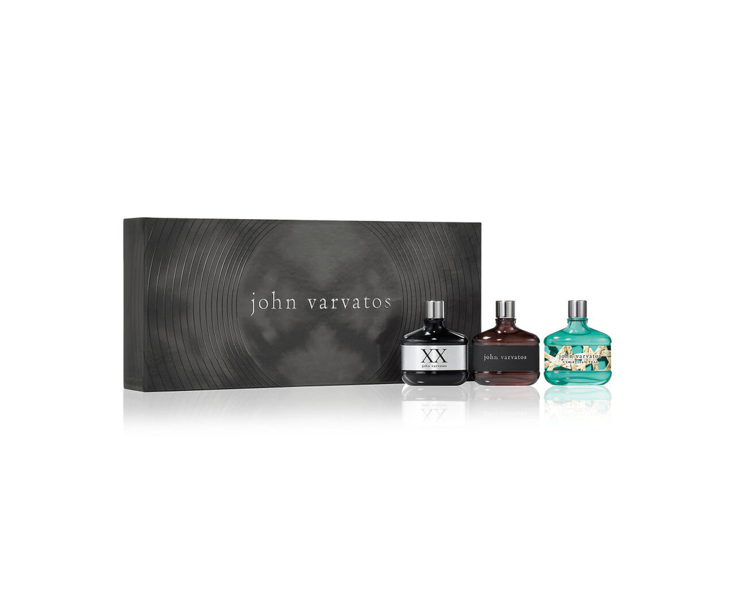 JOHN VARVATOS 3 * 15 ML EAU DE TOILETTE MINI SET FOR MEN: CLASSIC + XX + XX ARTISAN TEAL - Caressed Parfum