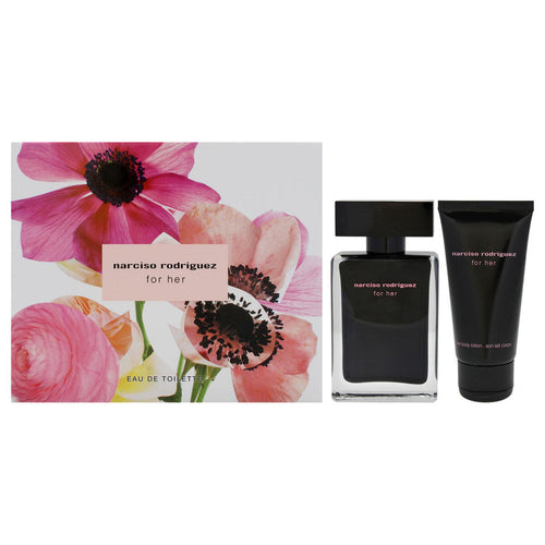 NARCISO RODRIGUEZ FOR HER 2 PCS SET: 1.6 EAU DE TOILETTE SPRAY + 1.6 BODY LOTION - Caressed Parfum