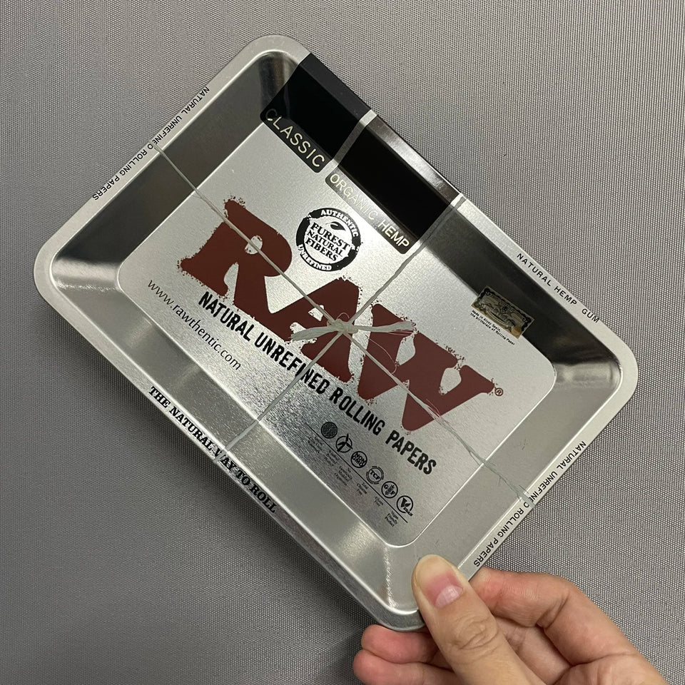 Color: GRAY - RAW Classic Rolling Tray Multi Designs Available - Caressed Parfum