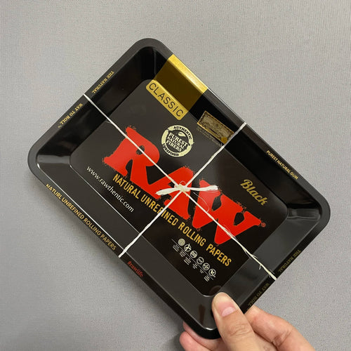 Color: GRAY - RAW Classic Rolling Tray Multi Designs Available - Caressed Parfum