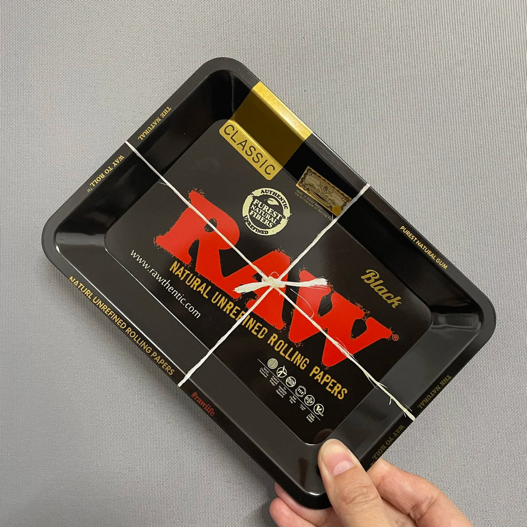 Color: GRAY - RAW Classic Rolling Tray Multi Designs Available - Caressed Parfum