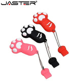 Capacity: 32GB, Color: Black - JASTER Cute Cat Claw USB Flash Drive 64GB Cartoon Memory Stick 32GB Creative Gift Pen Drive 16GB Pink Silicone External Storage - Caressed Parfum
