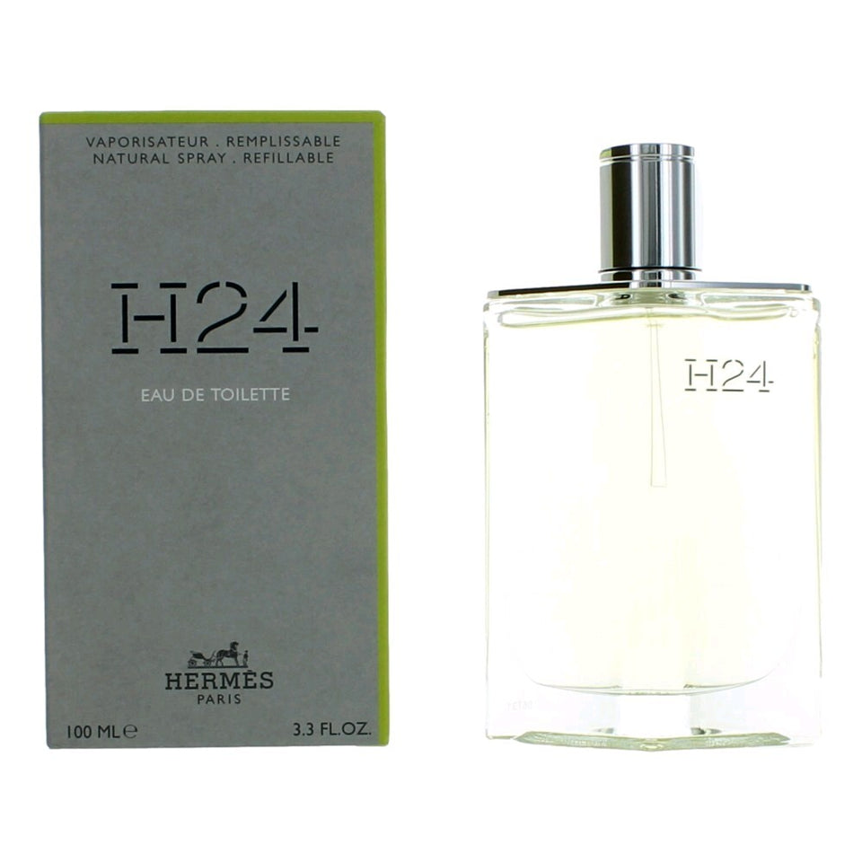 H24 by Hermes, 3.3 oz Eau De Toilette Spray Refillable for Men - Caressed Parfum