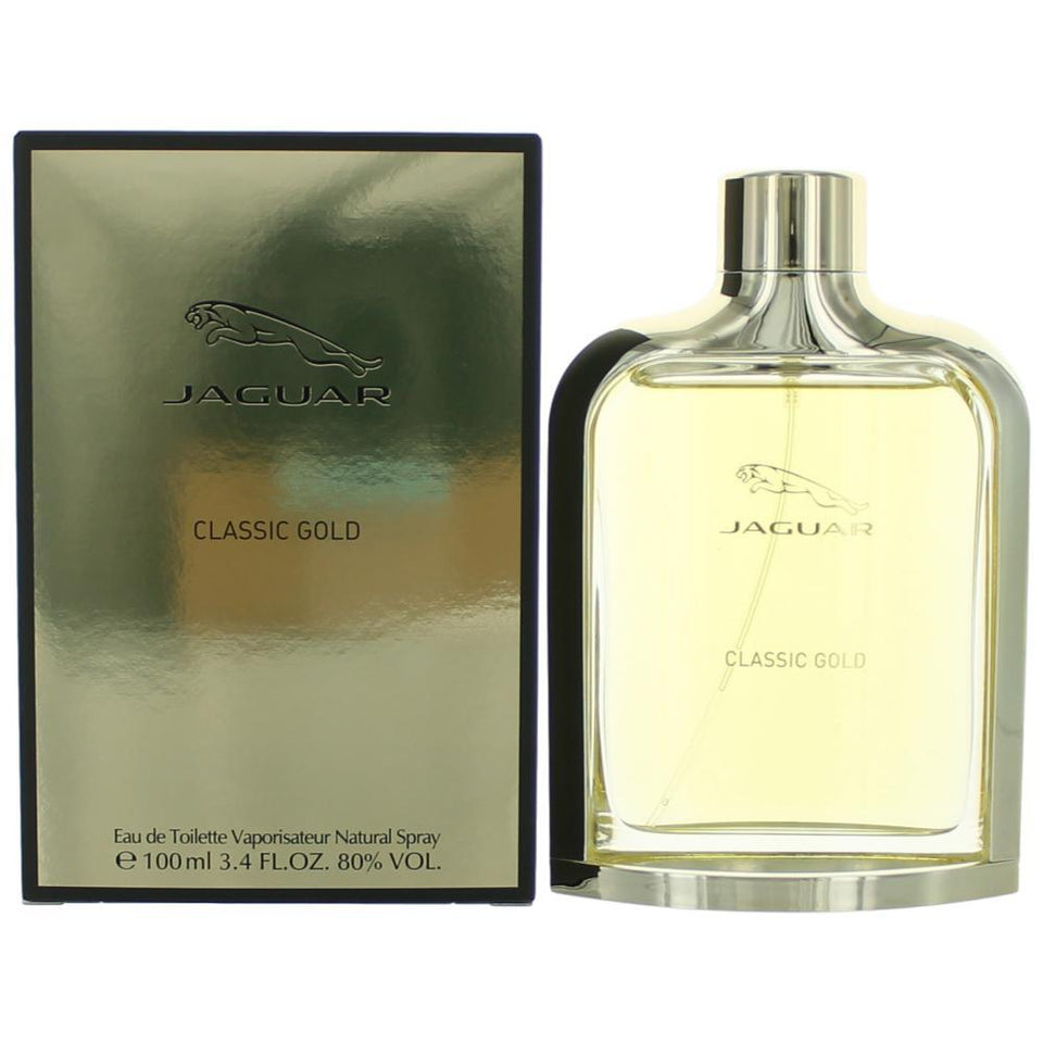 Jaguar Classic Gold by Jaguar, 3.4 oz Eau De Toilette Spray for Men - Caressed Parfum