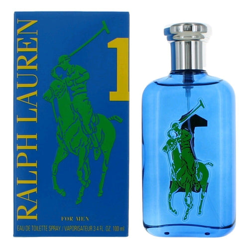 Polo Big Pony Blue #1 by Ralph Lauren, 3.4 oz Eau De Toilette Spray for Men - Caressed Parfum