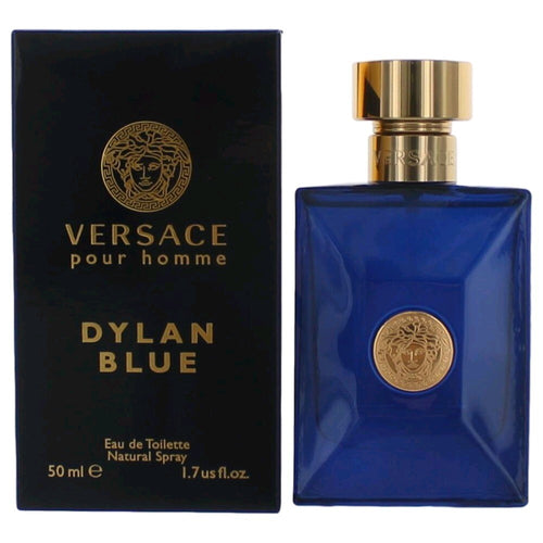 Versace Pour Homme Dylan Blue by Versace, 1.7 oz Eau De Toilette Spray for Men - Caressed Parfum