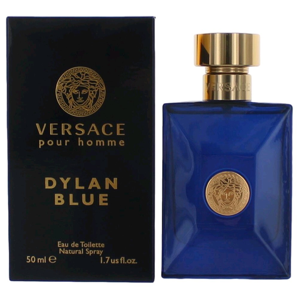 Versace Pour Homme Dylan Blue by Versace, 1.7 oz Eau De Toilette Spray for Men - Caressed Parfum