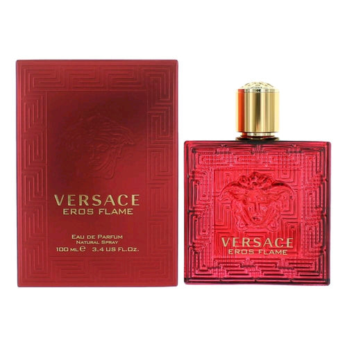 Eros Flame by Versace, 3.4 oz Eau De Parfum Spray for Men - Caressed Parfum