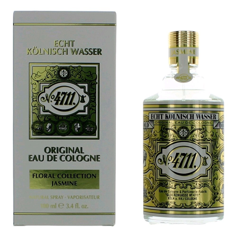 4711 Floral Collection Jasmin by 4711, 3.4 oz Eau De Cologne Spray for Unisex - Caressed Parfum