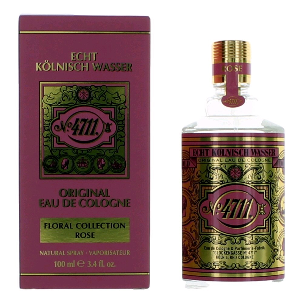 4711 Floral Collection Rose by 4711, 3.4 oz Eau De Cologne Spray for Unisex - Caressed Parfum