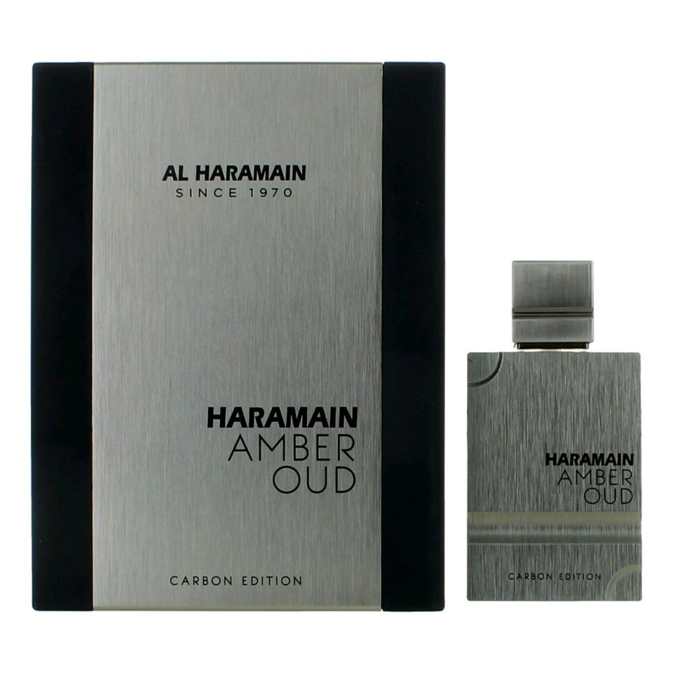 Amber Oud Carbon Edition by Al Haramain, 2 oz Eau De Parfum Spray for Unisex - Caressed Parfum
