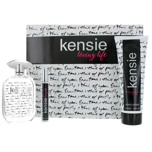 Kensie Loving Life by Kensie, 3 Piece Gift Set for Women - Caressed Parfum