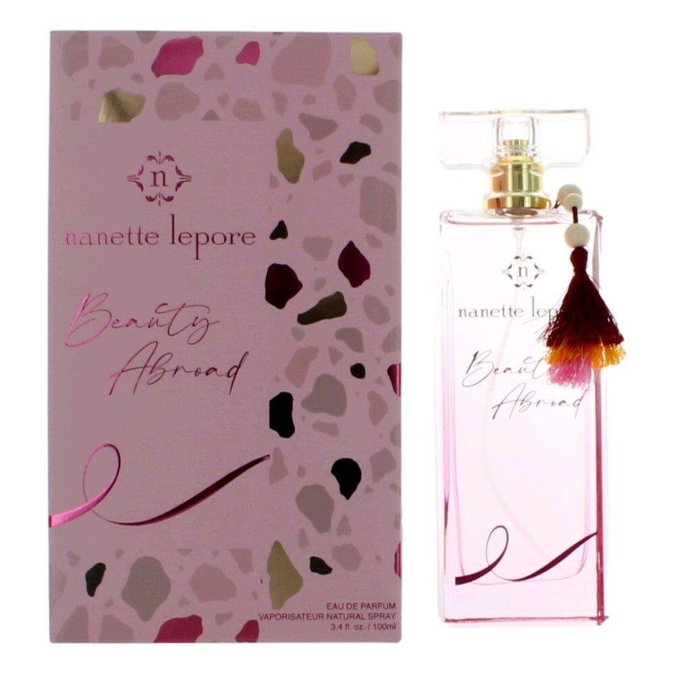 Beauty Abroad by Nanette Lepore, 3.4 oz Eau De Parfum Spray for Women - Caressed Parfum