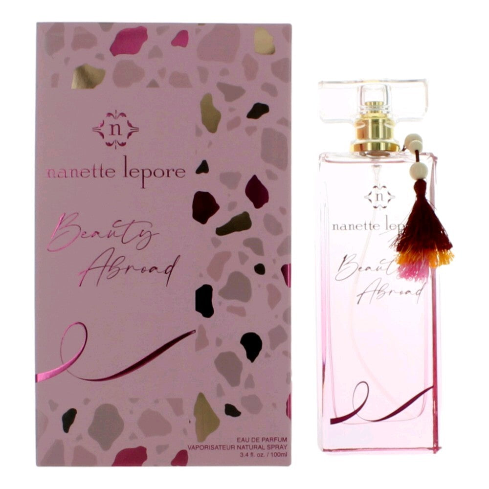 Beauty Abroad by Nanette Lepore, 3.4 oz Eau De Parfum Spray for Women - Caressed Parfum