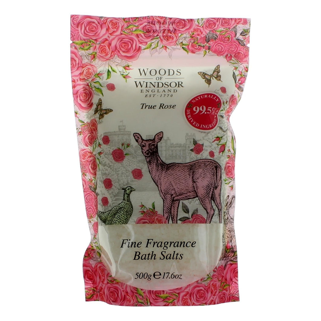Woods of Windsor True Rose by Woods of Windsor, 17.6 oz Bath Salts for Women - Caressed Parfum
